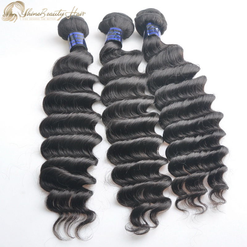 Shine Beauty Hair Company Loose Deep Hair Bundles 3pcs/lot Virgin Human Hair Fast Free Shipping