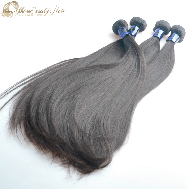 China Factory Direct Supplier Peruvian Hair Weaving Straight Bundles 4pcs/Lot Shine Beauty Hair Brand Free Shipping