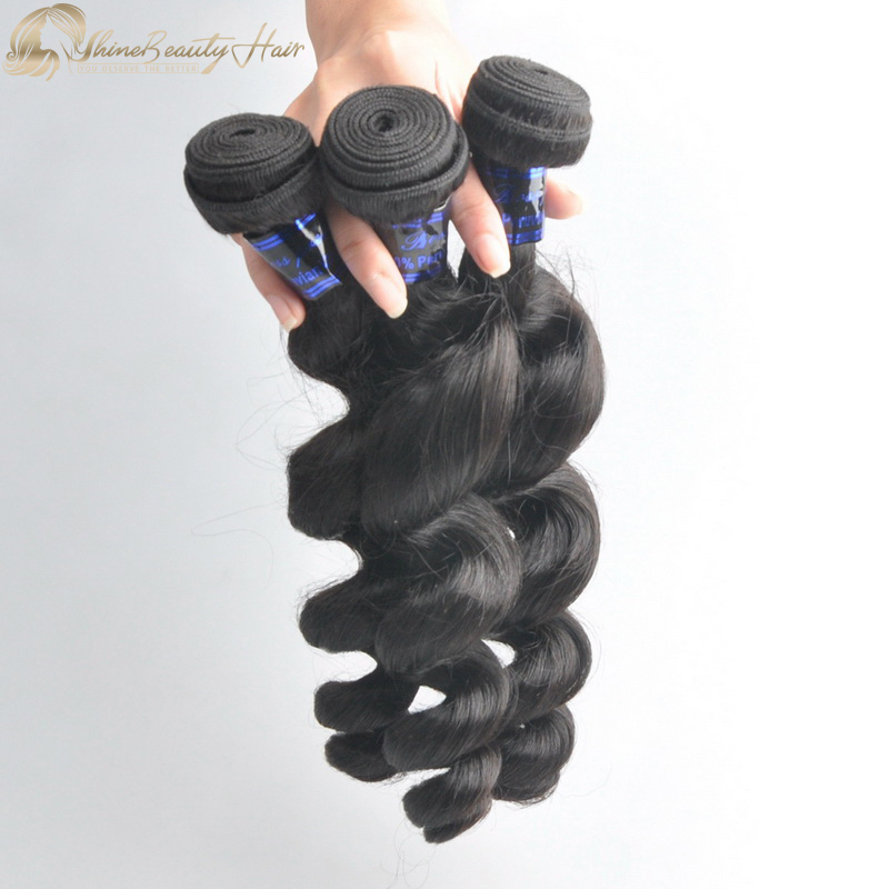 Shine Beauty Hair Factory Wholesale Peruvian Loose Wave Hair Bundles 3pcs/lot Free Shipping