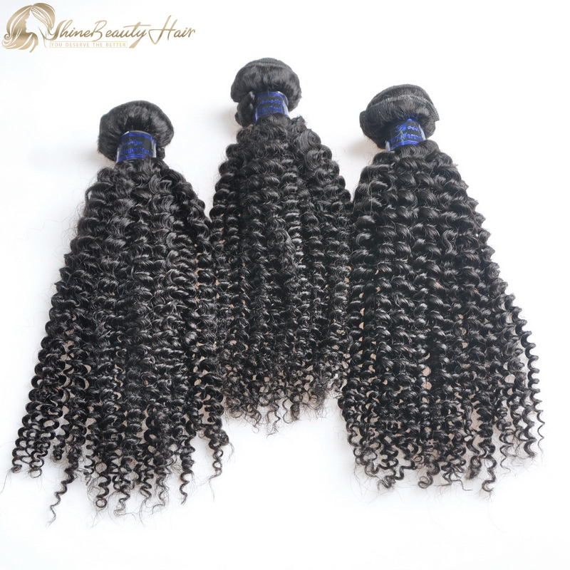 Shine Beauty Hair Company Peruvian Kinky Curly Hair Bundles 3pcs/lot No Shedding No Tangle Free Shipping