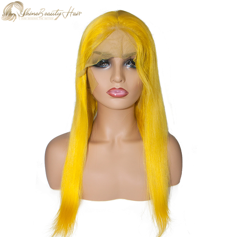 Shine Beauty Hair Company Brazilian Human Hair Yellow Color Lace Wigs Affordable Price FedEx Free Shipping Delivery