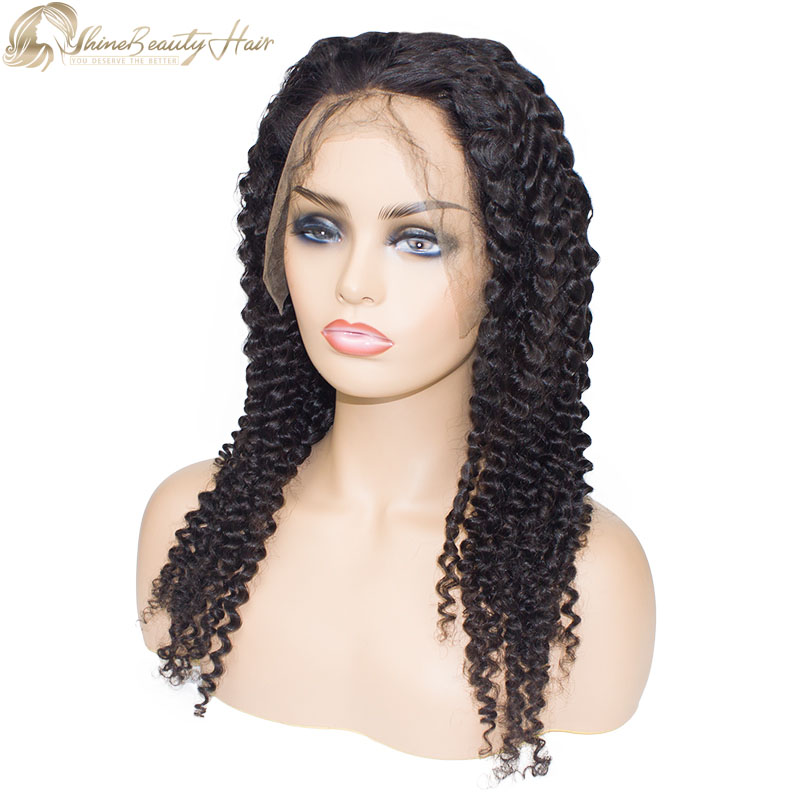 Fast Free Shipping Brazilian Hair Deep Curly Lace Frontal Wigs For Black Women Shine Beauty Hair Brand