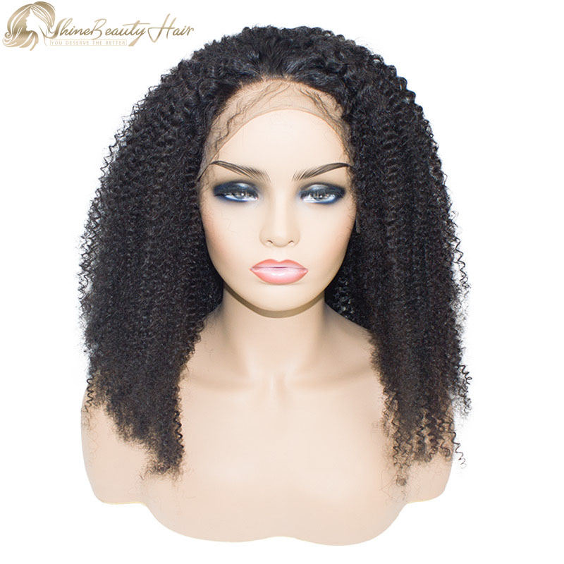 Free Shipping Brazilian Hair Kinky Curly Virgin Human Hair Wigs Shine Beauty Hair Factory Wholesale
