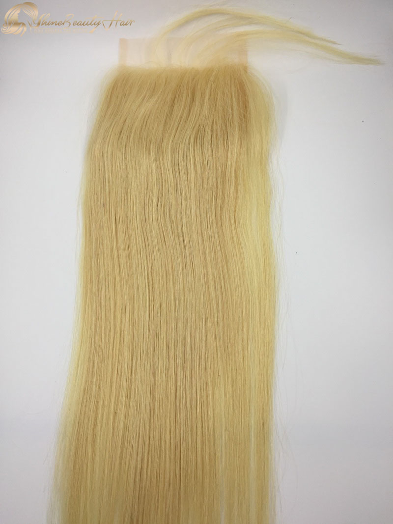 Shine Beauty Hair Company Remy Hair 613 Color Straight 4x4 Lace Closure Factory Wholesale Free Shpping