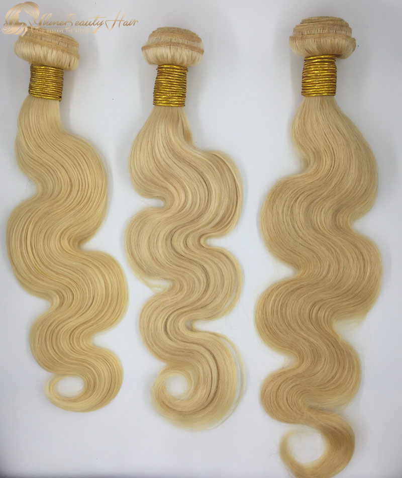 Shine Beauty Hair Wholesale 613 Color Brazilian Hair Body Wave Bundles 3pcs/lot Free Shipping