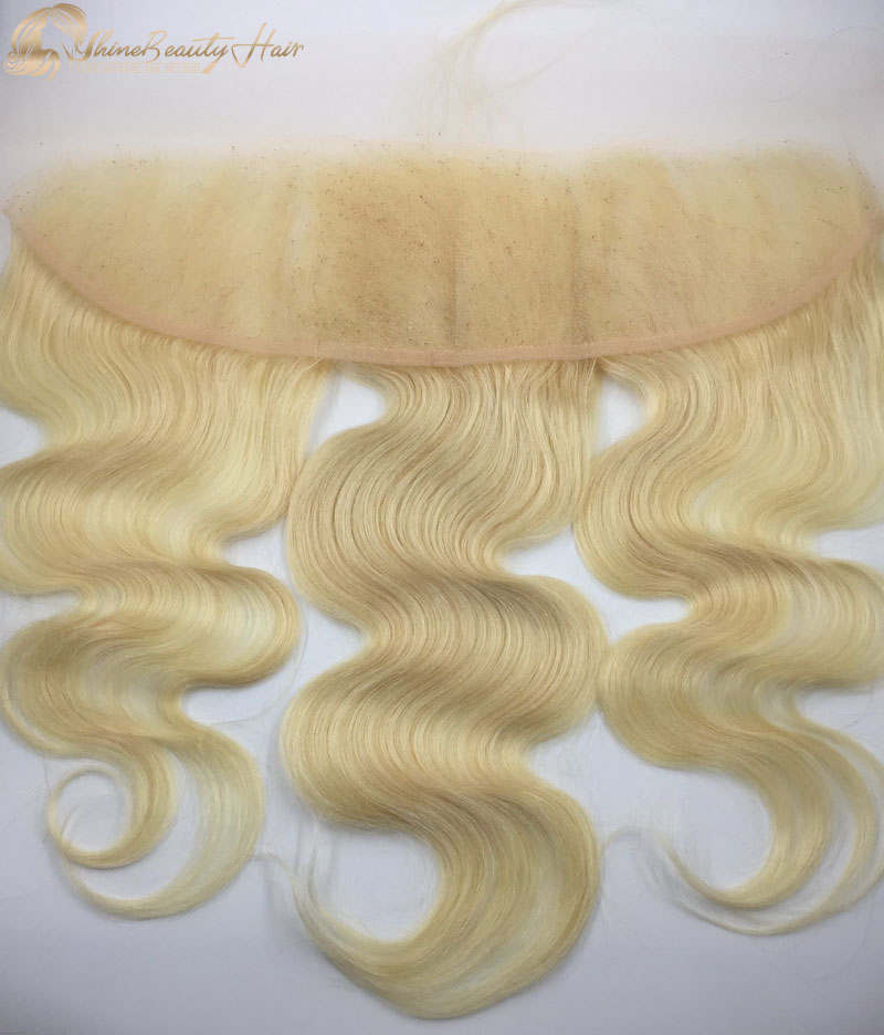 Shine Beauty Hair Factory Wholesale Price 613 Color Body Wave Lace Frontal 13x4 1pc Free Shipping