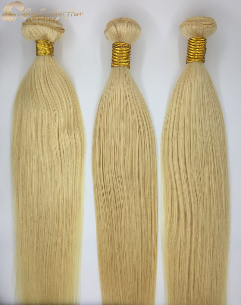 Shine Beauty Hair Company Blonde Straight 613 Hair Extensions Bundles 3Pcs/Lot China Factory Direct Wholesaler Fast Free Shipping