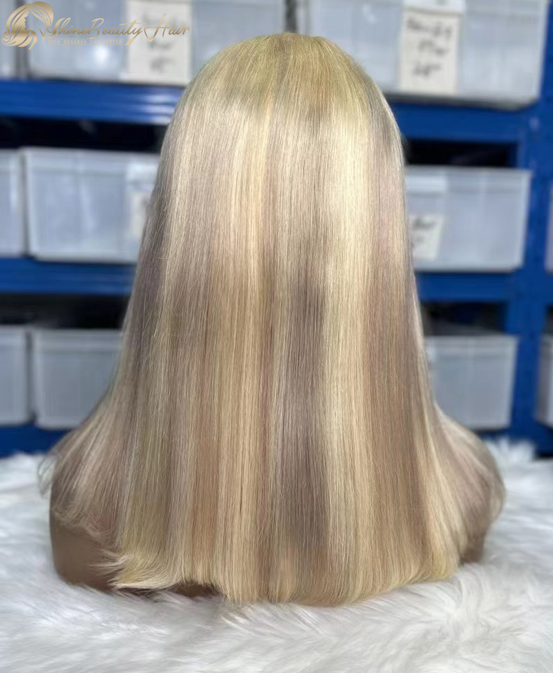 Hot Sale Piano Color P30/613 13x6 Front Lace Bob Wig Shine Beauty Hair Factory Wholesale Price Free Express Shipping