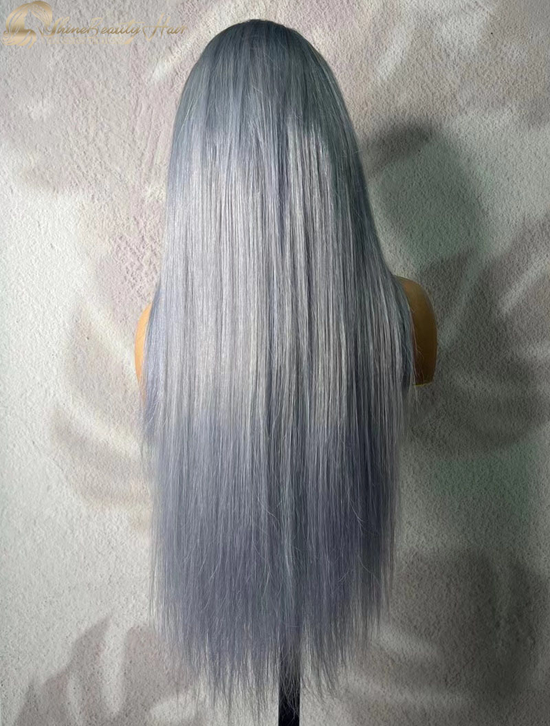 Shine Beauty Hair Brand 13x4 Lace Frontal Grey color Human Hair Wigs Wholesale Free Shipping