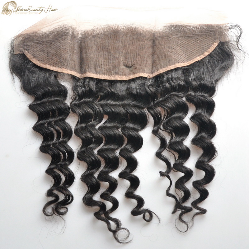 China Hair Factory Wholesale Loose Deep Swiss Lace Frontal 13x4 Shine Beauty Hair Brand Free Shipping