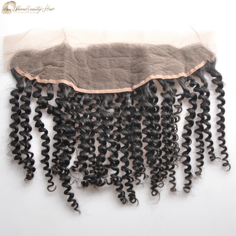 Shine Beauty Hair Wholesale Price Ear To Ear Frontal Kinky Curly 13x4 Lace Frontal Free Shipping