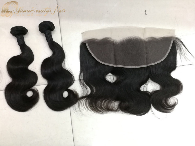2pcs Body Wave Double Drawn Hair Bundles With Frontal Ear To Ear 1pc Free Shipping