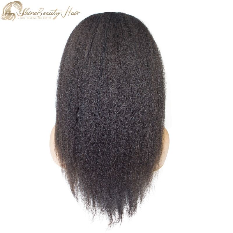 Shine Beauty Hair Brand Kinky Straight Human Hair Lace Wig Wholesale Price Fast Free Shipping