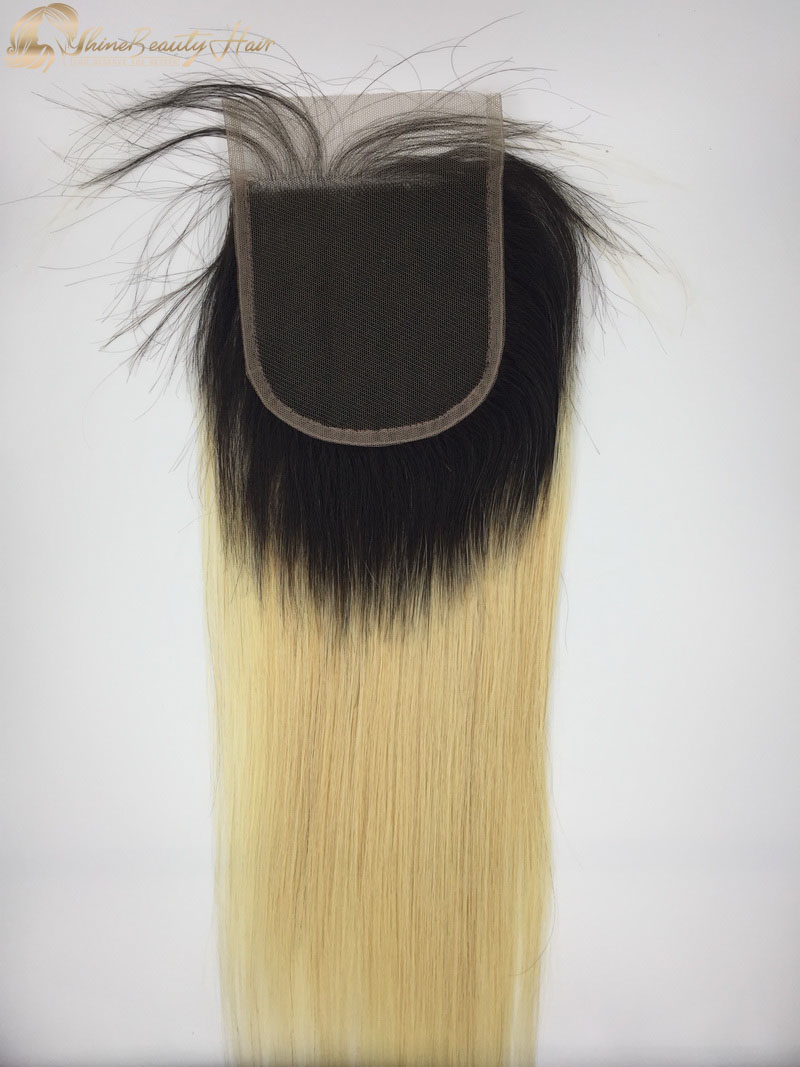 Shine Beauty Hair Company Color 1b613 Straight Lace Closure 1pc Brazilian Hair China Hair Suppliers FedEx Fast Free Shipping