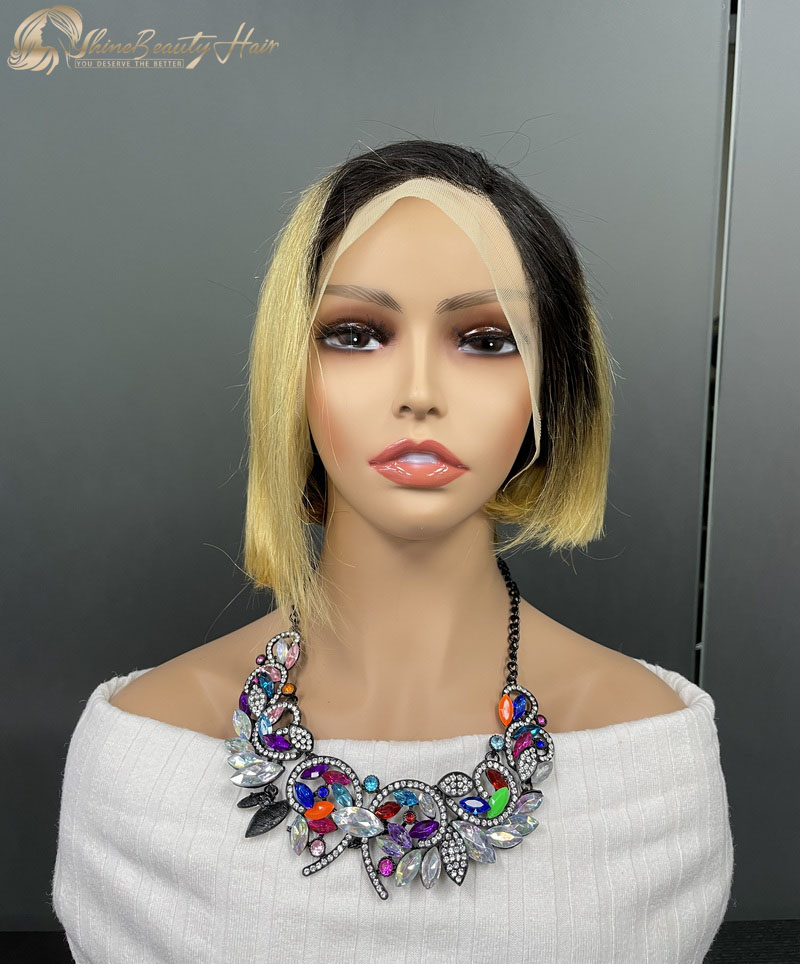 Short Length Straight Side Part Lace Front Wig Shine Beauty Hair Brand Free Shipping