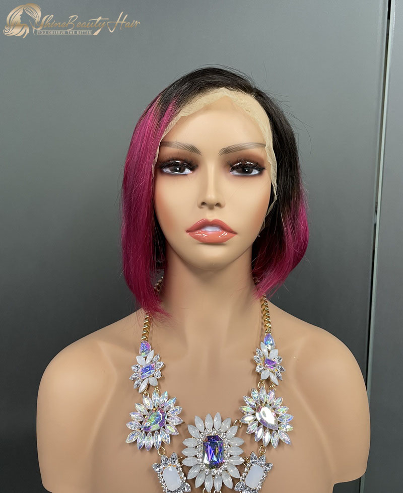 Shine Beauty Hair Brand Human Hair Side Part Lace Front Wigs 13x4 Lace Free Shipping