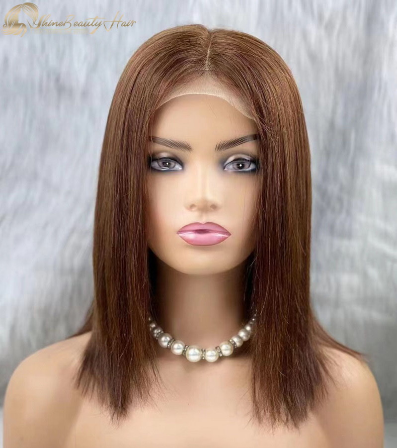 Shine Beauty Hair #4 Remy Hair 4x4 Lace Closure Bob Human Hair Wigs For Sale Factory Wholesale Free Shipping