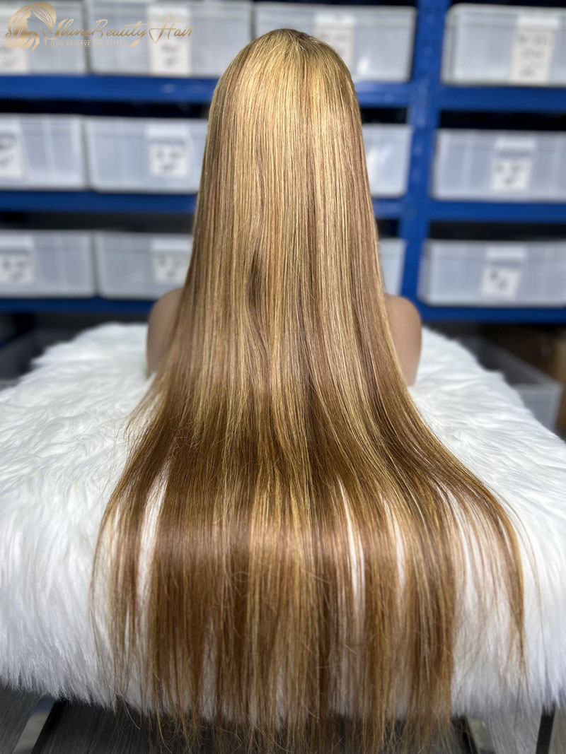 Best Affordable Lace Front Wigs for Beginners - #P4/27 Color - Natural Looking Human Hair