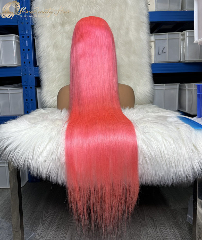 Shine Beauty Hair Company Pink Wigs Human Hair Pink Color Wigs Fast Free Shipping