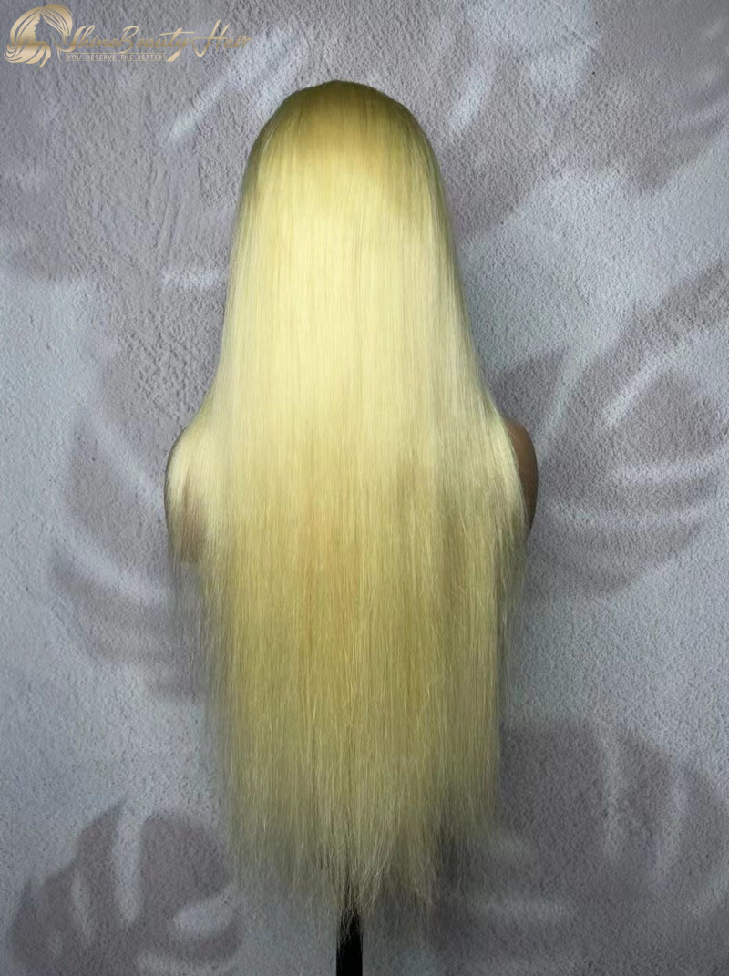 Free Shipping Silky Straight Blonde Color Lace Front Wig Shine Beauty Hair Factory Direct Sale