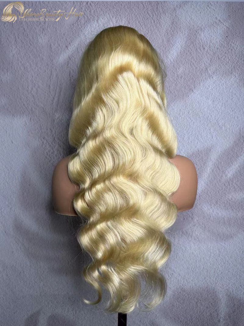 Shine Beauty Hair Supply 613 Color Body Wave 13x4 Transparent Lace Frontal Wig Fast Free Shipping