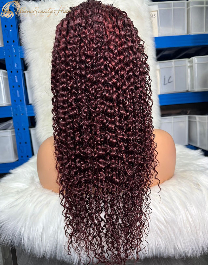 #33 Color Water Wave Lace Front Wig 13x4 Transparent Lace Free Shipping
