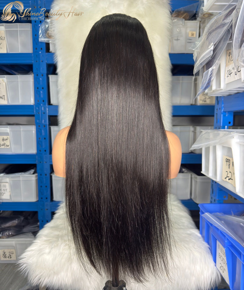 250% Density Silky Straight Glueless Human Hair Wigs 5x7 Lace Closure Wig Free Shipping